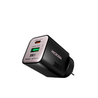 MICRODIA SMARTCube™ Nano 30W Dual Port GaN Wall Charger - Black