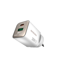 MICRODIA SMARTCube™ Nano 30W Dual Port GaN Wall Charger - White