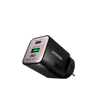 MICRODIA SMARTCube™ Nano 30W Dual Port GaN Wall Charger - Black