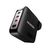 MICRODIA SMARTCube™ Nano 200W 4 Port GaN Wall Charger - Black