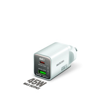 MICRODIA SMARTCube™ Nano 45W Dual Port GaN Wall Charger - White