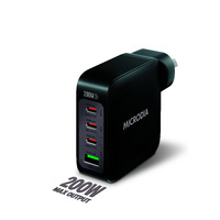 MICRODIA SMARTCube™ Nano 200W 4 Port GaN Wall Charger - Black