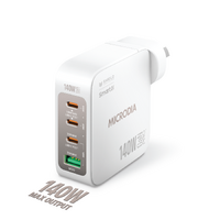 MICRODIA SMARTCube™ Nano 140W 4 Port GaN Wall Charger - White